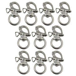 Y1UB 10pcs Stainless Steel Rigging Sailing Fixed Bail Shackle Fixed Eye Hook Sailboats Sailing Boats Yacht Outdoor