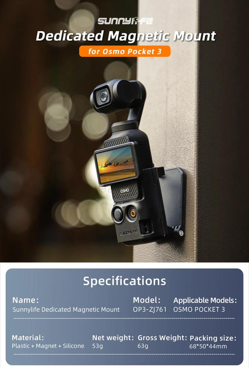 Description Picture 2 of itemMagnetic Mount For DJI Osmo Pocket 3 Adjustable Bracket Base Vlog Outdoor Shooting/Tabletop For DJI Pocket 3 Camera Accessories