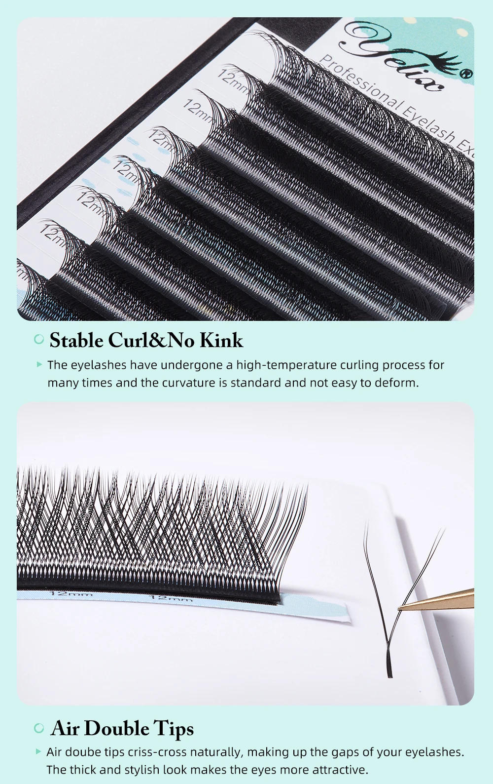 Description Picture 6 of itemYelix Y Eyelashes Soft Cilia Brazilian Volume 4D 5D 8D Cilia W Egyptian Volume Extension Lashes Korea High Quality Eyelash