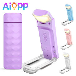 Reading Lamp Book Clamp, Eye-Friendly Bed Reading Lamp with 3 Colours & 5 Dimmable Brightnesses, Rechargeable Book Lamp, Book Re