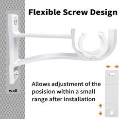 2/4pcs set Aluminum Alloy Curtain Rod Brackets With Screws Portable Wall-mounted Roman Pole Bracket for Window Hardware Rod