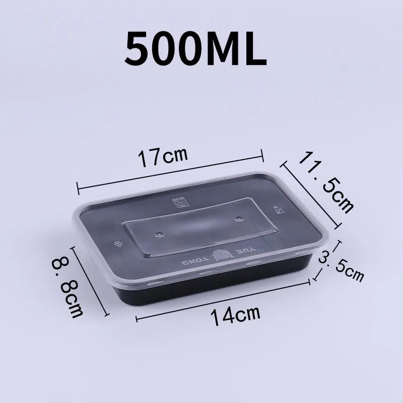 Description Picture 2 of itemDisposable Food Container Kitchen Refrigerator Storage Box Fruit Salad Sandwich Takeout Lunch Box with Lid Catering Supplies