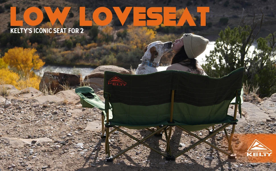 Description Picture 3 of itemLow Loveseat Double 2 Person Camping Chair, Two Person Foldable Seat for Festivals, Concerts, Tailgates, Beach Days