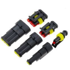 1 Set 1 2 3 4 5 6 Pin Super Seal AMP Electrical Connector Automotive Waterproof Xenon Lamp Male And Female Plug For Car