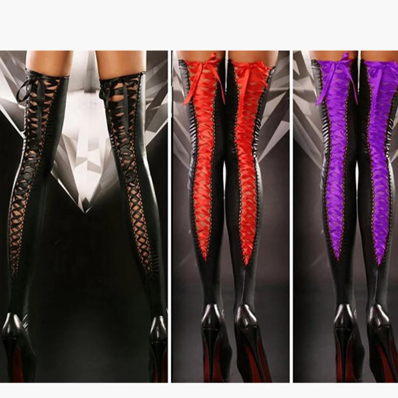 Description Picture 2 of itemWomen's Fashion Sexy Nightclub Stage Sexy Matching Lace Bow Socks Lace Tight Personalized Socks
