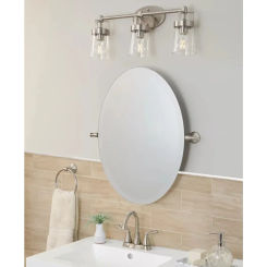 Round Tilt Bathroom Mirror Satin Nickel High Quality Round Mirror Wall