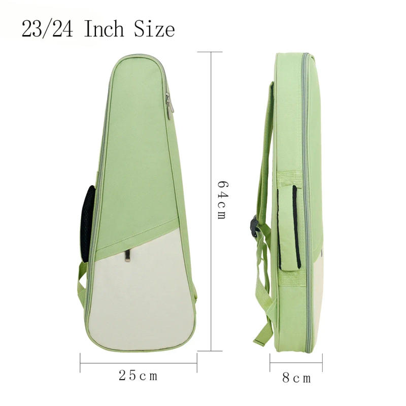 Description Picture 3 of item23/24/26/27 inch Ukulele Hawaiian Guitar Bag Rainbow Series Cotton Waterproof Bag Oxford Cloth with Cotton Ukulele Accessories