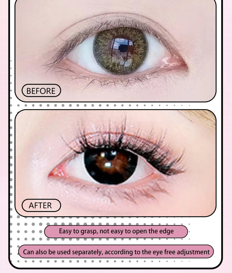 Description Picture 5 of item5D Mink Manga Lash Fluffy Individual Eyelashes Natural False Eyelashes Baby Curl eyelash extension Lazy Trilogy Eyelash Clusters