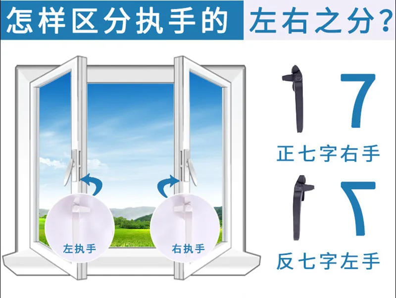 Description Picture 5 of itemAluminum Alloy  Casement  Curtain Wall Upper and Lower Hanging Window Handle Lock Buckle