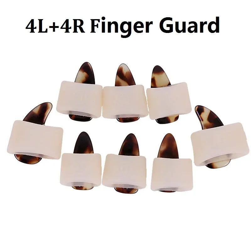 Description Picture 2 of item8PCS/Set 4L+4R Silicone Guzheng Thumb Finger Guard Protector String Instrument accessories (Not include nail pick)