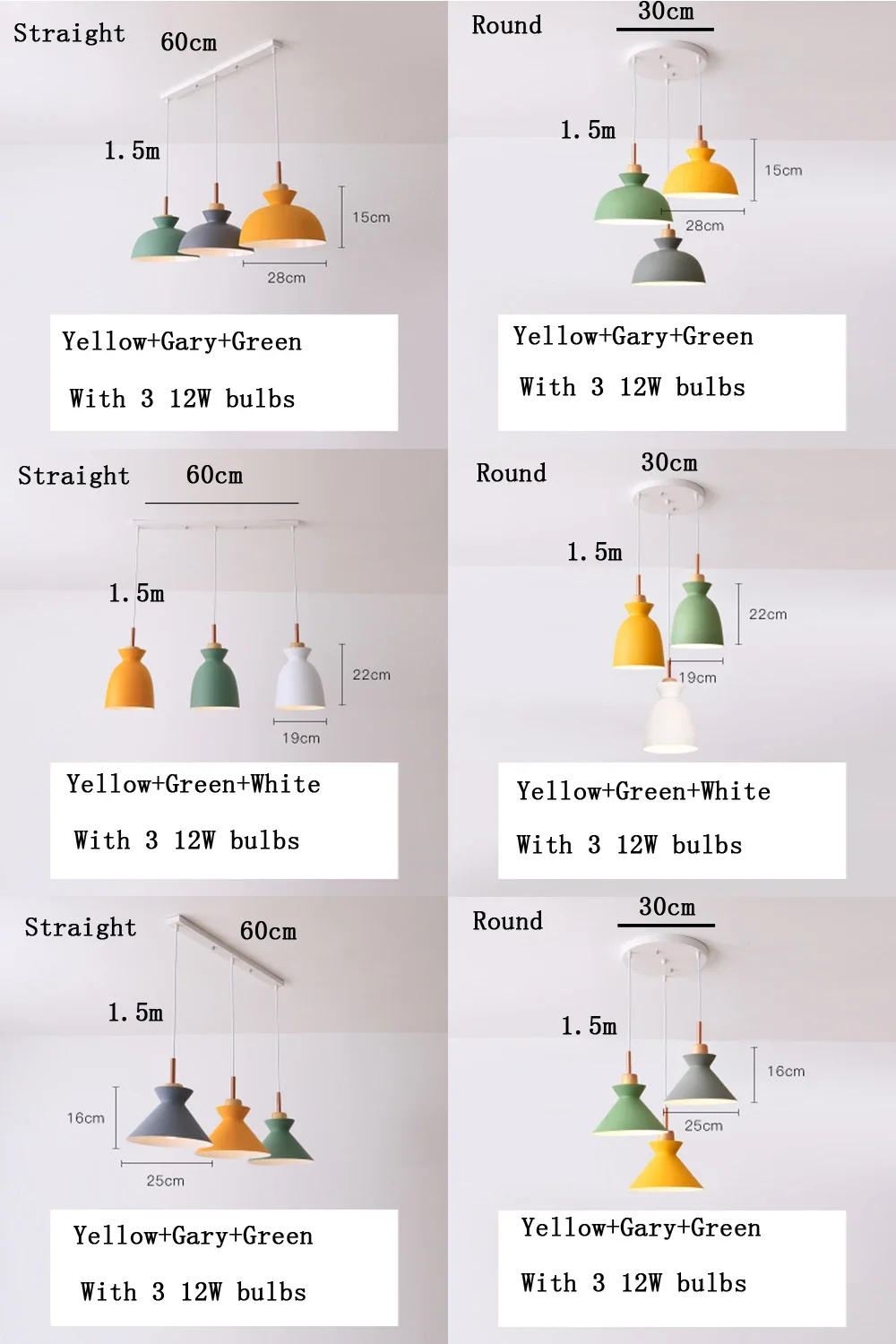 Description Picture 3 of itemFrench Modern Macarone Wedding Decoration Pendant Chandelier Lustre Led Light Kitchen Dining Table Modest Ceiling Lamps for Room