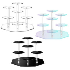 7-Tiers Acrylic Figures Display Stand Jewelry Doll Toy Organizer Storage Rack Cosmetic Display Holder Desktop Organizer Rack