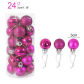 24pcs rose red