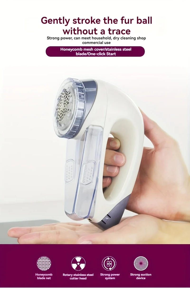 Description Picture 3 of itemFabric Shaver, Electric Lint Remover, Battery Operated Sweater Shaver, Power Lint Shaver, Fuzz Remover, Pilling Remover