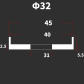31x45mm