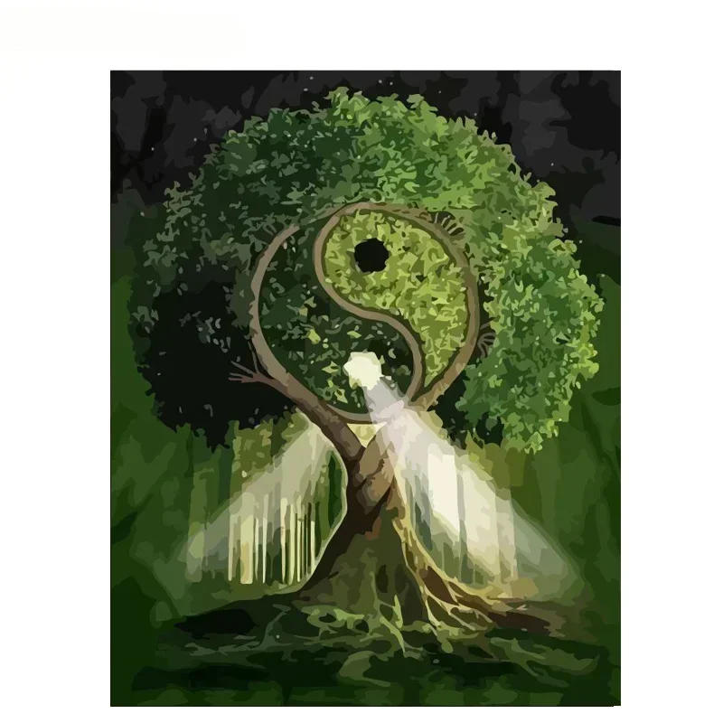 Description Picture 4 of item638971 DIY Painting By Numbers Oil Painting Scenery Picture Paint Home Decor Unique Gift