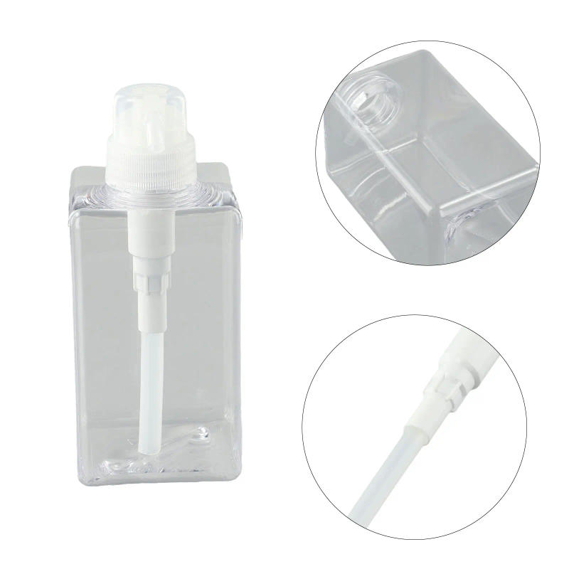 Description Picture 5 of item2pcs 450ml Soap Dispenser Clear Liquid Lotion Hand Pump Soap Dispenser Refillable Shampoo Bottle Plastic Hand Soap Dispenser