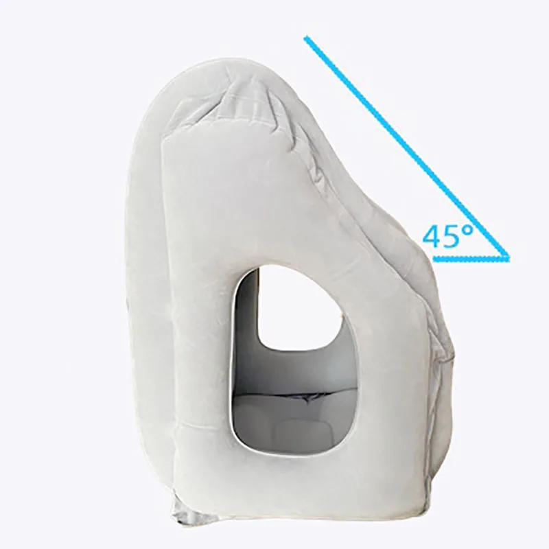 Description Picture 5 of itemNew Pattern Inflatable Travel Pillow Portable Chin Support Neck Pillow for Airplane Car Bus Train Office Nap Rest Support Pillow