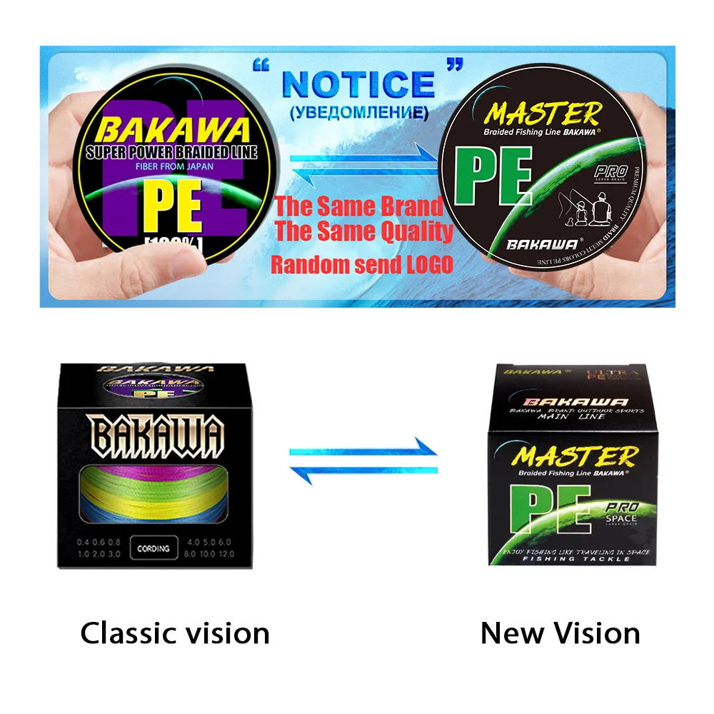 Description Picture 2 of itemBAKAWA 4 Strands Braided Pe Fishing Line Multifilament X4 300M 500M 1000M 100M Carp Japanese Wire Fly Sea Saltwater Pesca