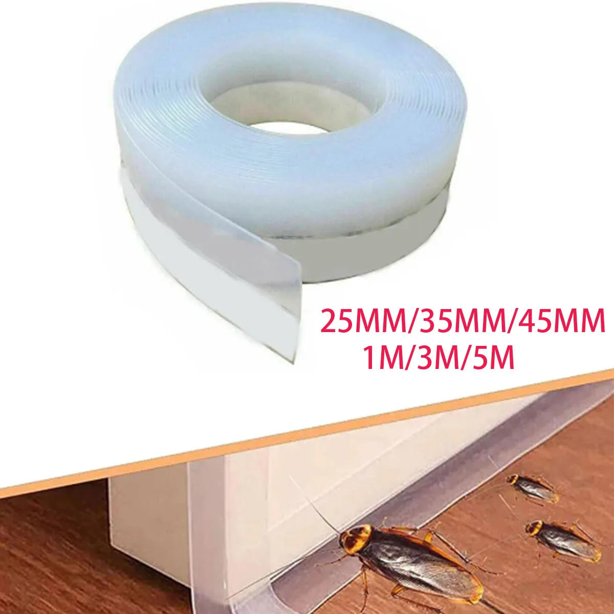 Description Picture 2 of itemStripping Door Seal Strip Silicone Sealing Tape for Weather Window Seal Weather Around Showers Tough Flexible Stops Draft