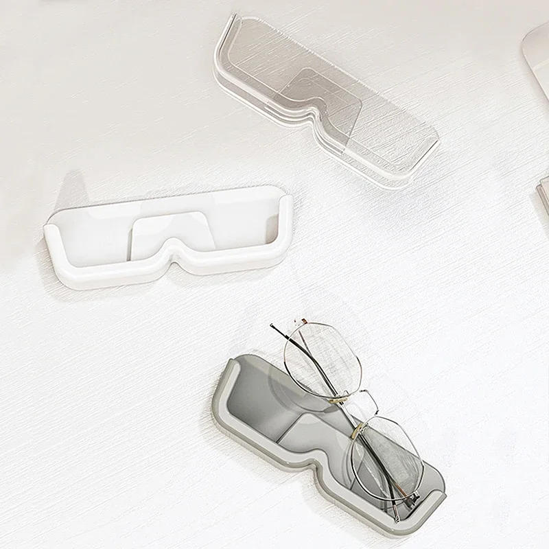 Description Picture 5 of itemSelf Adhesive Wall Mounted Glasses Storage Box Perforated Sunglasses Display Rack Plastic Hanging Home Organizing Storage Rack