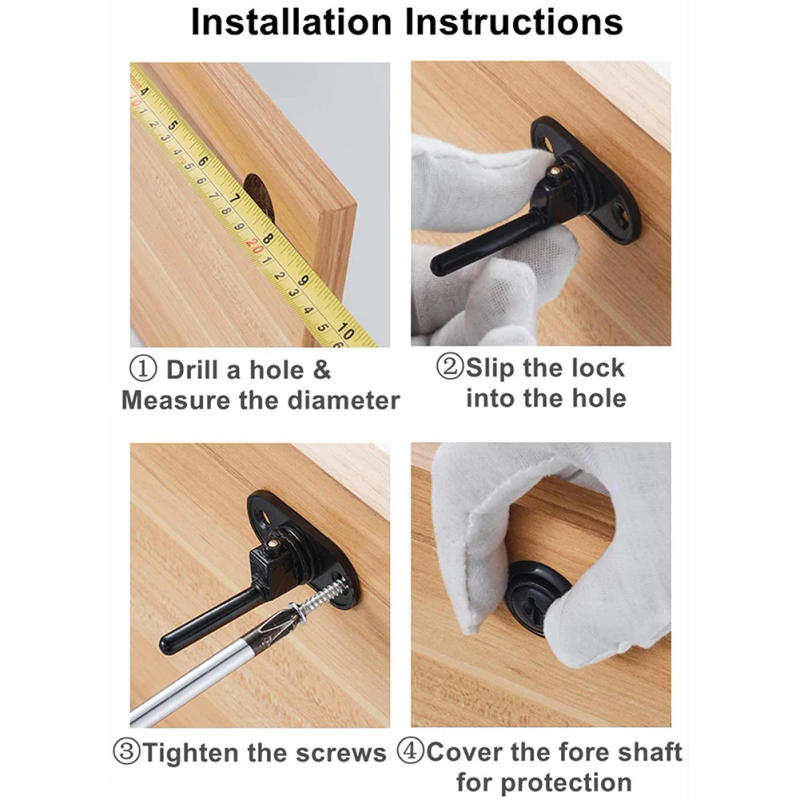 Description Picture 6 of itemDrawer Lock Zinc Alloy Computer Desk Cabinet Mailbox Cupboard Locker Cam Lock With Key Rotary Lock Cylinder Home Security