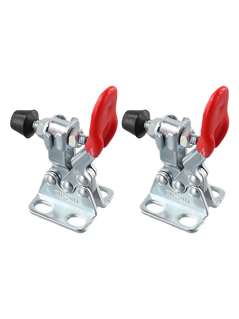Description Picture 3 of item2PCS Holding Capacity Push Pull Toggle Clamp Set GH-201 Horizontal Toggle Clamp Clip Quick Release Toggle Clamps Hand Clip Tool