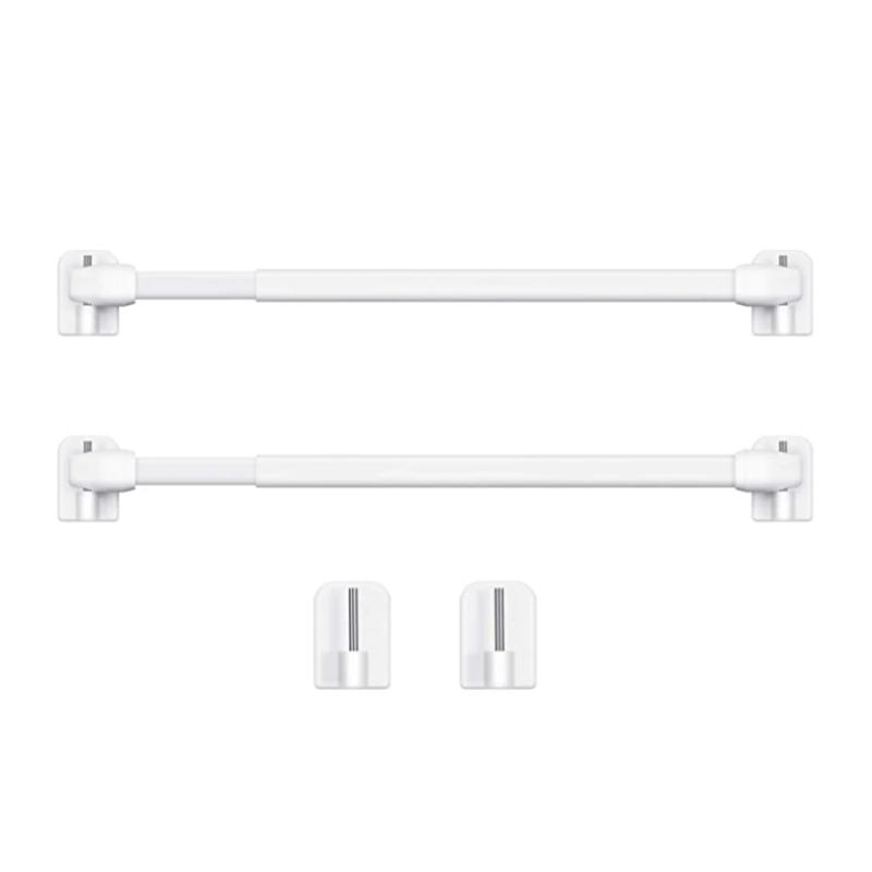 Description Picture 2 of item2 Pieces Adjustable Curtain Rod Telescopic Window Cupboard Stick Wardrobe Bracket Pole Without Drilling Rods for Home