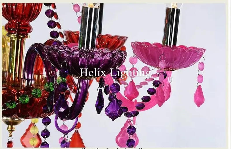 Description Picture 6 of itemModern Decora D60cm H55cm Colorful Crystal Chandelier Lamp Crystal Modern Lighting AC Guaranteed 100% Crystal Pendant Lamp