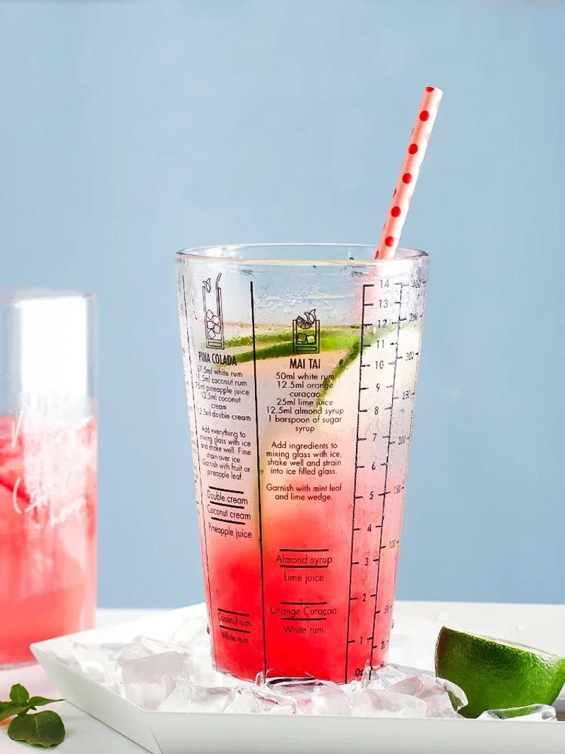 Description Picture 6 of item400ML Milk Tea Mixing Tools Shaker Glass Drinkware Hand Shaken Cocktail Shaker Stainless Steel Mixing Set Drink Party Bar Tools