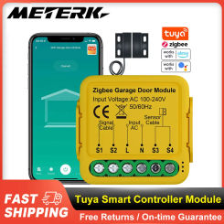 Tuya Smart WiFi Garage Door Opener Controller Module Tuya APP Voice Remote Control Switch Work With Alexa Google Home Assistant