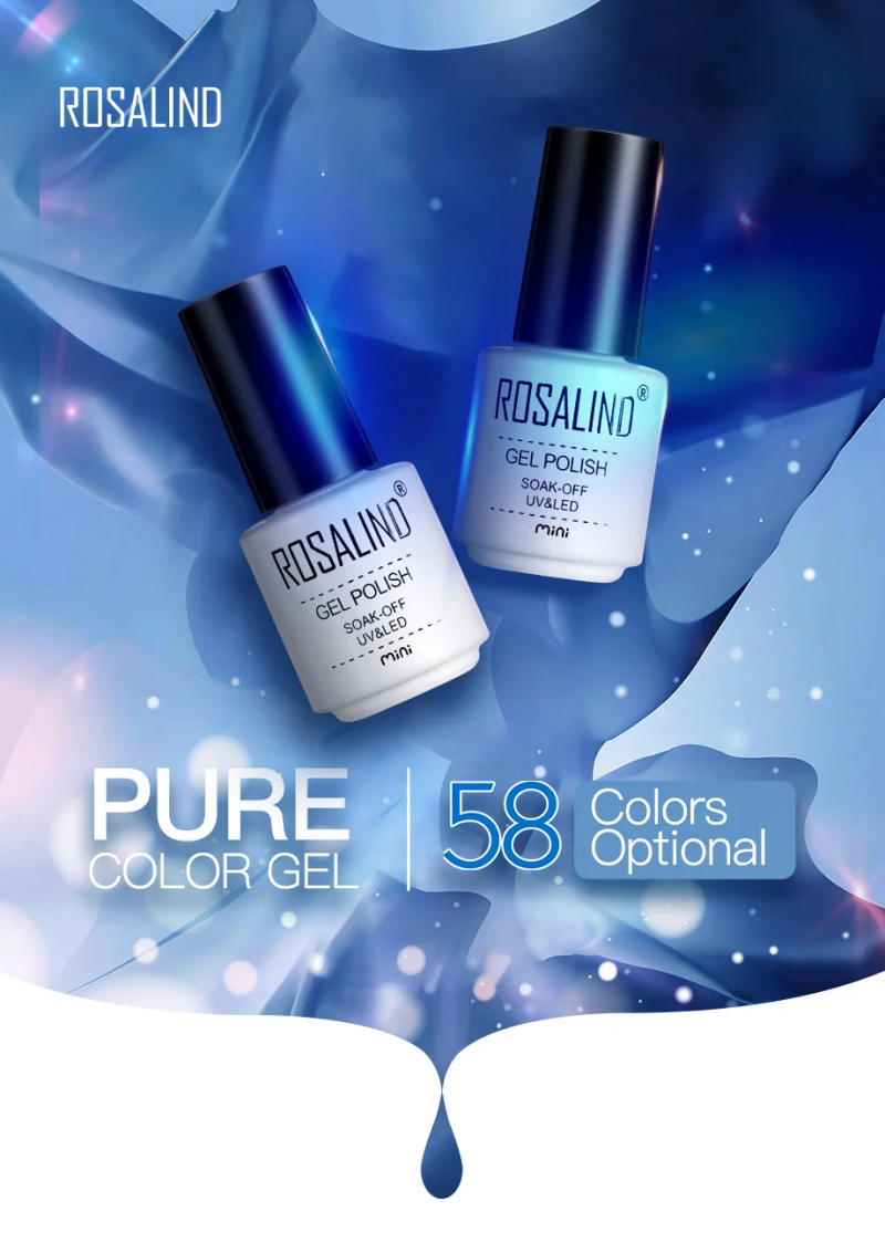 Description Picture 2 of itemROSALIND Neon Nail Gel Polish Luminous Grow In Dark Hybrid Varnish Semi Permanent Nail Art Design Top Base Coat Gel Nail Polish