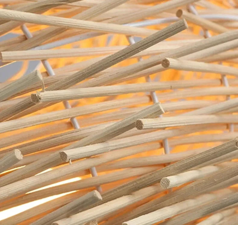 Description Picture 6 of itemJapanese Bamboo Chandelier Chinese Style Rattan Woven Hanging Light Ceiling Lamp for Home Cafe Bar Decorate Restaurant Lighting