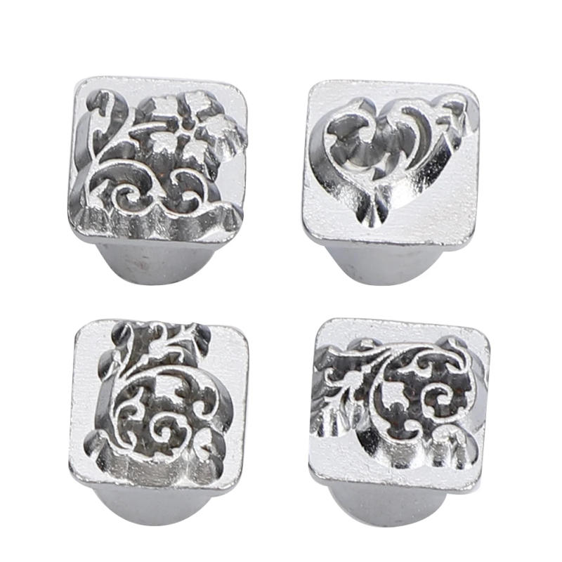 Description Picture 5 of itemDIY Jewelry Marking Flower Pattern Stamps Punch Tool for Leather Craft Belt Bag Craft 12pcs 10mm Zinc Alloy Leathercraft Metal