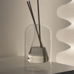 Transparent Glass Bottle Flower Vase,Reed,Fragrance Stick,Essential Oil Storage Containers Aromatherapy Diffuser Bottles