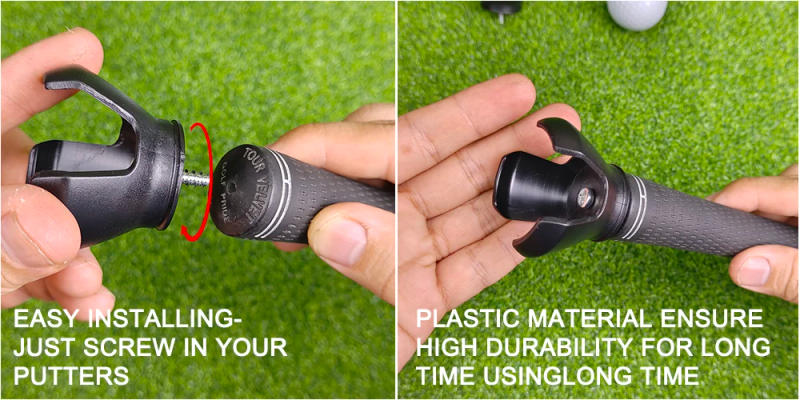 Description Picture 4 of item1Pcs Golf Ball Pick Up Clip Tool Retriever Durable Back And Knee Saver Claw Grabber Screw-On Putter Tool Kit Golfer Grip