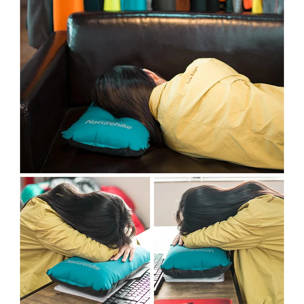 Description Picture 2 of itemCamping Travel Sponge Pillow, Ultralight Inflatable Pillow Lightweight for Neck and Lumbar Support, Camping and Hiking