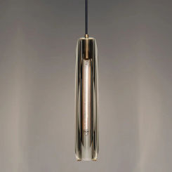 Postmodern Crystal Pendant Lights for Bedroom Bedside Hotel Mirror Gray Hanging Lamp Bathroom Ceiling Chandeliers Decoration