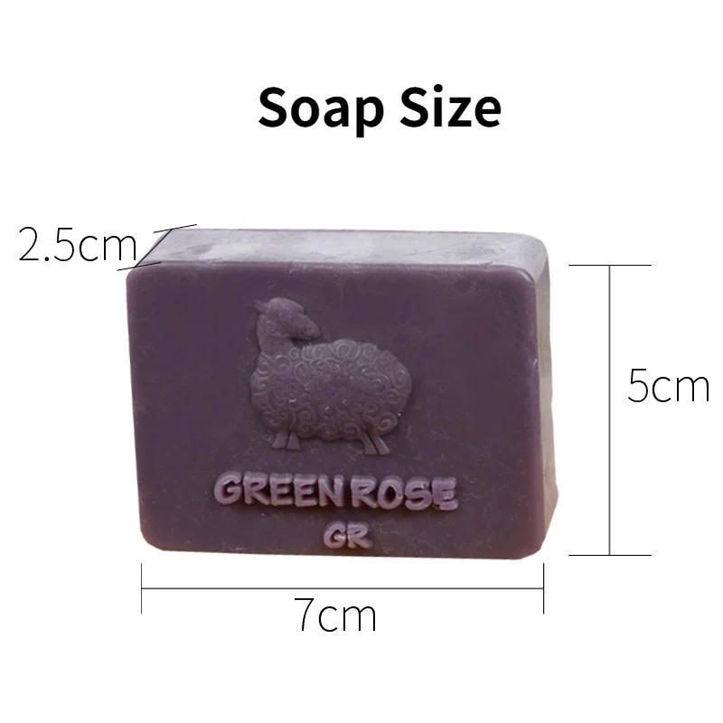 Description Picture 4 of itemGreen Rose 100% Natural Goat Milk Soap Organic Goat Soap Facial Soap Oil Control Soap Moisturizing Beauty Soap Acne Remover Soap