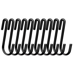 10PCS S Shaped Hooks Kitchen Bathroom Stainless steel S Type Hooks For Hanging Pans Pots Bag Towels Storage Holder