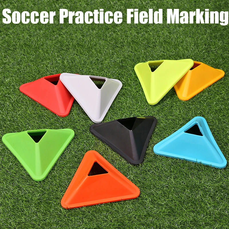 Description Picture 2 of item10Pcs Triangle Football Training Discs Soccer Agility Training Cones Practice Field Marking Portable Equipment for Kids Adult