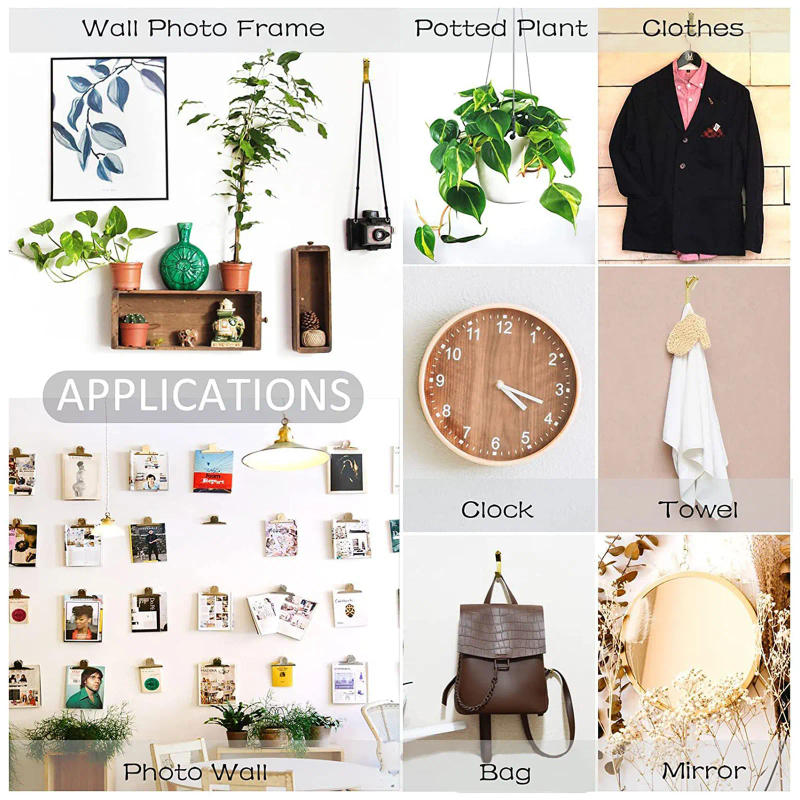 Description Picture 3 of item100pcs/set Picture Hangers Picture Hanging Hardware Kit for Pictures Clock House Decor Mirror House Decoration