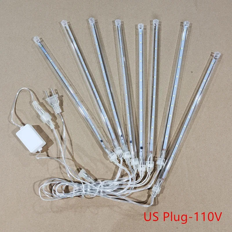 Description Picture 6 of item32/24/16Tube 30/50cm Outdoor LED Meteor Shower Fairy String Lights Festoon Street Garland New Year Christmas Decoration for Home