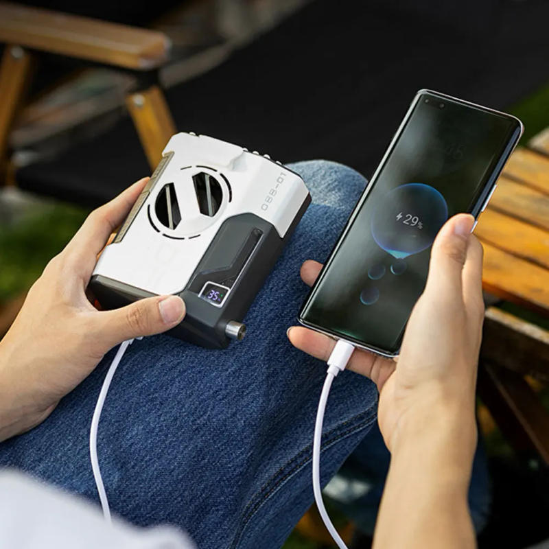 Description Picture 6 of itemOutdoor Camping Fan Rechargeable 5 Speeds Wearable Belt Fan Strong Airflow Personal Body Fan for Outdoor Jobsite Climbing Hiking