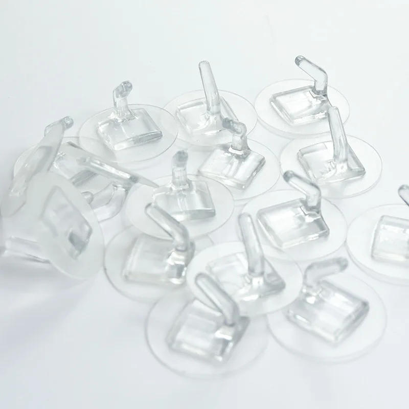 Description Picture 2 of item5/20pcs Transparent Self Adhesive Hooks Waterproof Door Wall Hangers Hooks Strong Heavy Load Rack Kitchen Bathroom Accessories