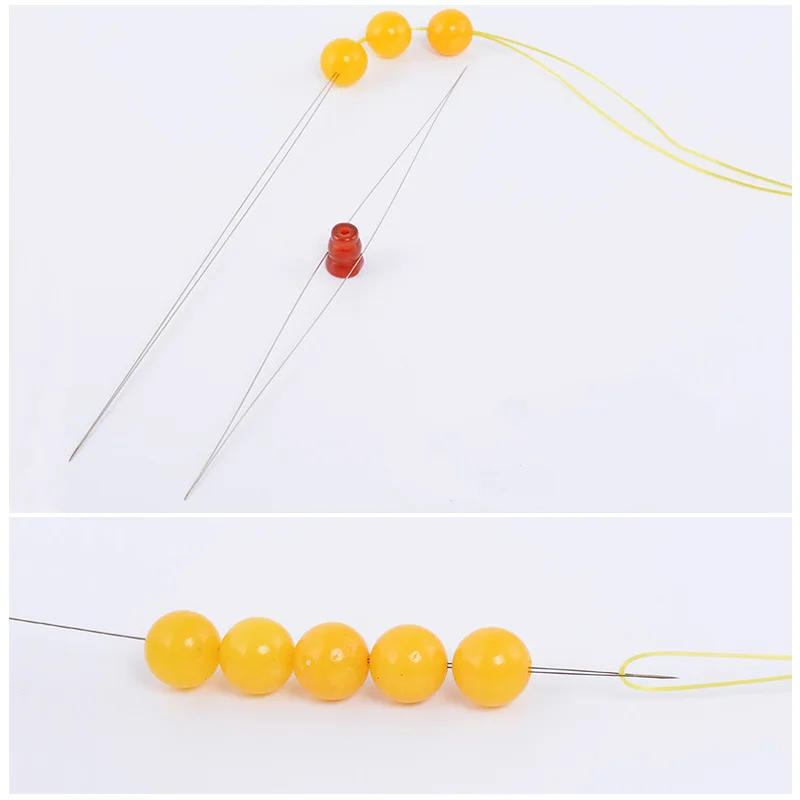 Description Picture 5 of item6/30pcs Beading Needles Big Eye Seed Beads Needles DIY Necklace Bracelet Tools Stainless Steel Pearls Threading Pins for Jewelry