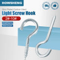 HOWSHENG Opening Sheep Eye Lamp Hook Screws Question Mark Hooks 3# 4# 5# 6# 8# 9# 10# Blue Zinc Plated Self-tapping Hooks Screw