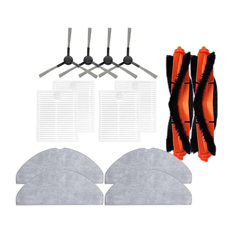 Description Picture 4 of itemMain Brush Side Brush HEPA Filter Mop Cloth For Xiaomi S20 D106 E12 E10 B112 Vacuum Cleaner Replacement Parts