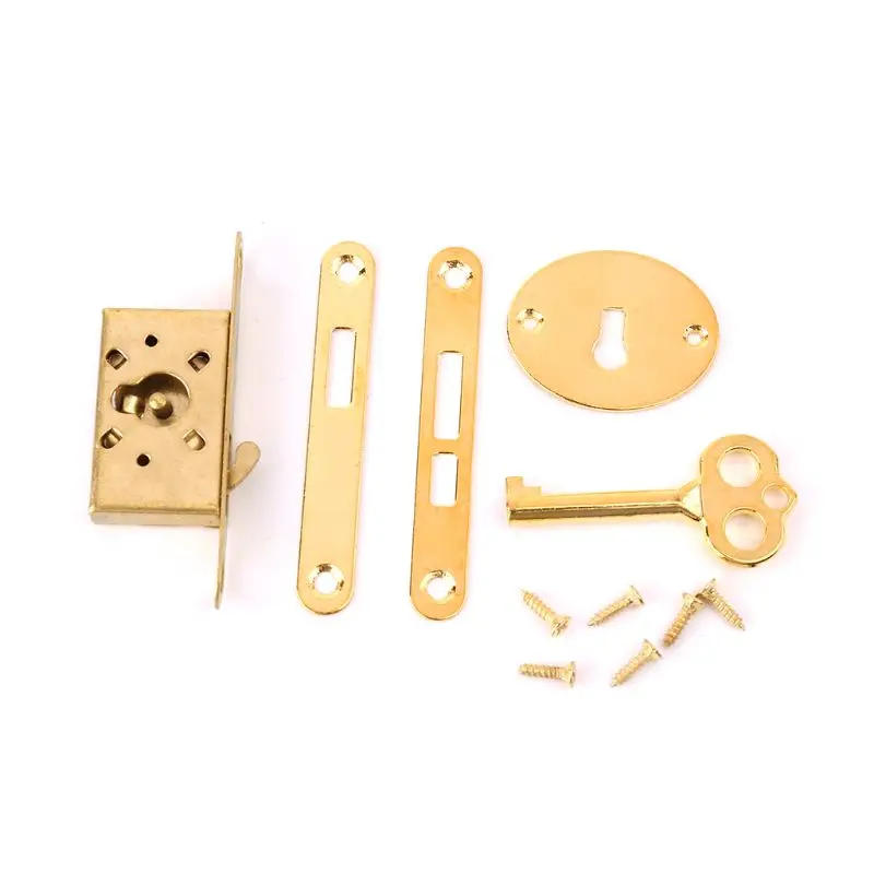 Description Picture 6 of itemVintage Drawer Lock With for Key Antique Small Box Cabinet Door Locks Furniture