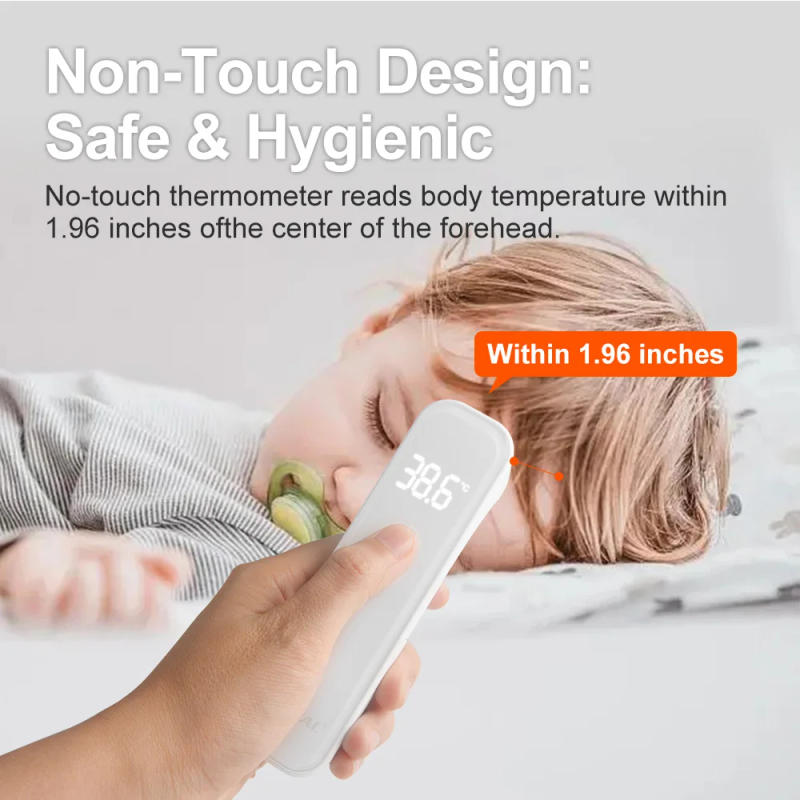 Description Picture 3 of itemNo-Touch Forehead Thermometer,Infrared Digital Thermometer for Adults and Kids,3Ultra-Sensitive Sensors,Quiet Vibration Feedback